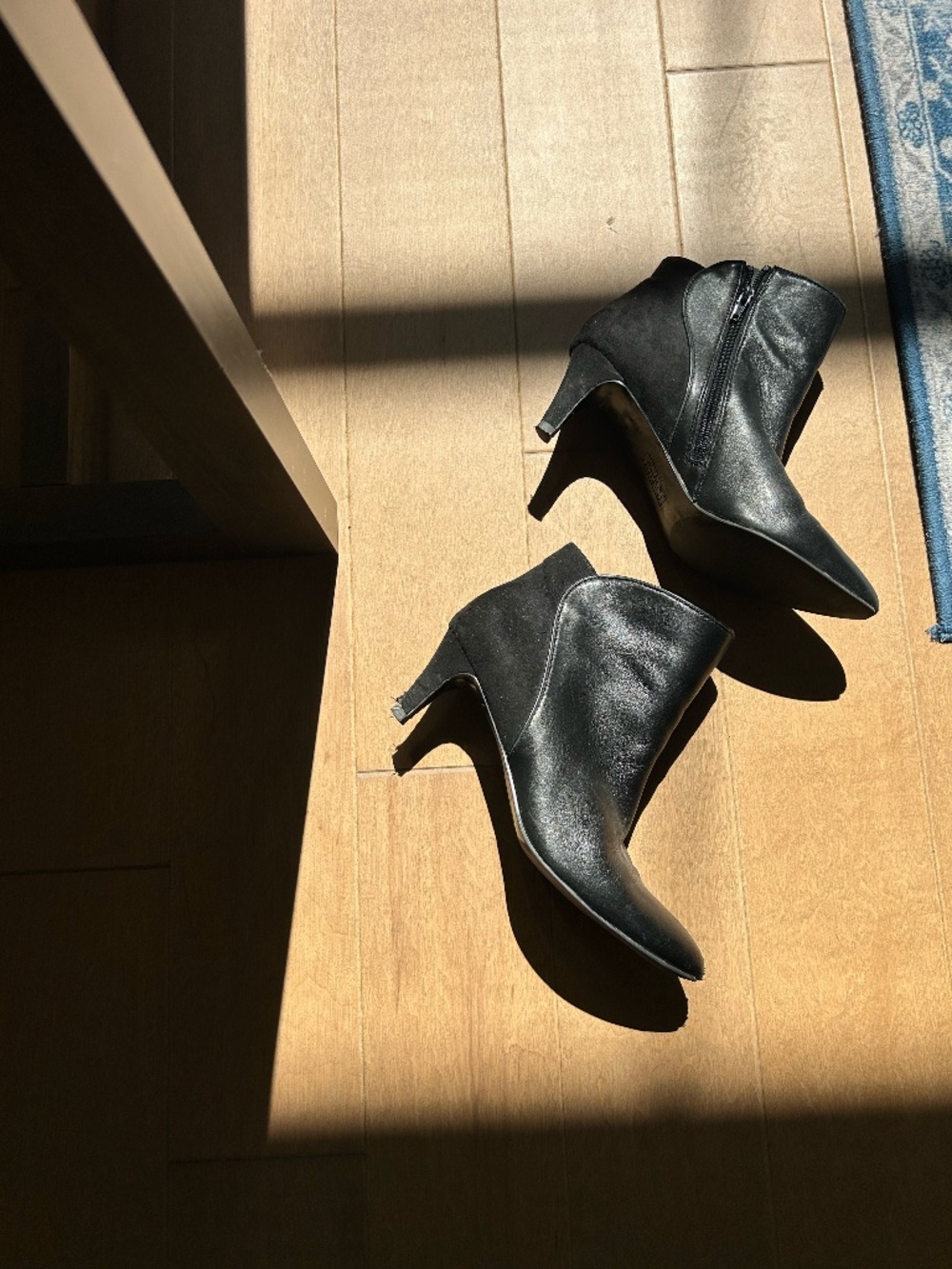 alfani step n flex suede/leather booties